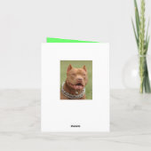 Pitbull Puppy Dodge Blank Note Card Karte (Rückseite)