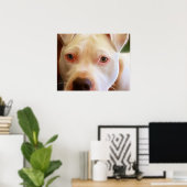 Pitbull Puppy Dog Eyes Art Fotografie Poster (Heimbüro)