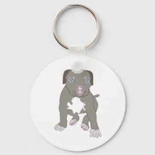 Pitbull Puppy Schlüsselanhänger