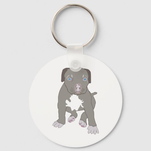 Pitbull Puppy Schlüsselanhänger (Vorderseite)