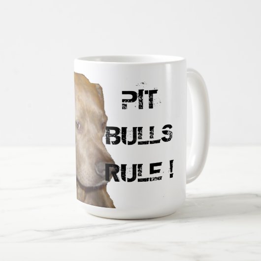 PITBULL-REGEL! KAFFEETASSE (VorderseiteRechts)