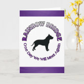 PITBULL REGENBOGEN-BRÜCKEN-BEILEIDS-KARTE KARTE (Gelbe Blume)