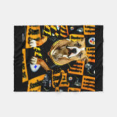 Pitbull Rescue Dog Fanatic Fleecedecke (Vorderseite (Horizontal))