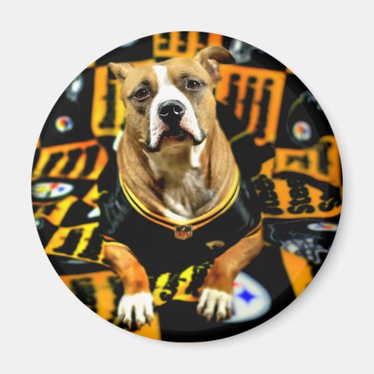 Pitbull Rescue Dog Fanatic Magnet (Vorne)