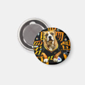 Pitbull Rescue Dog Fanatic Magnet (Vorderseite/Rückseite)