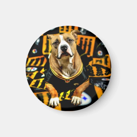 Pitbull Rescue Dog Fanatic Magnet (Vorne)