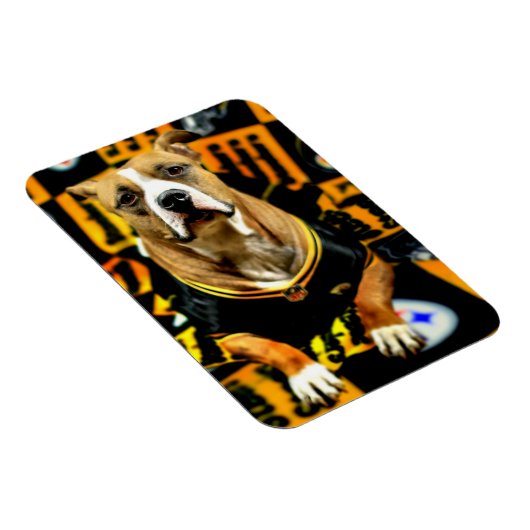 Pitbull Rescue Dog Fanatic Magnet (Rechte Seite)