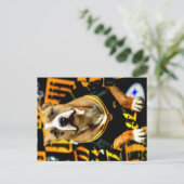 Pitbull Rescue Dog Fanatic Postkarte (Stehend Vorderseite)