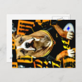 Pitbull Rescue Dog Fanatic Postkarte (Vorne/Hinten)