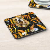 Pitbull Rescue Dog Fanatic Untersetzer (Linke Seite)