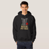Pitbull Rescue Pit Face Funny Niedlich Hoodie (Vorne ganz)