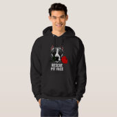 Pitbull Rescue Pit Face Funny Niedlich Pitbull Lov Hoodie (Vorne ganz)