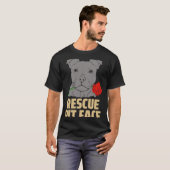 Pitbull Rescue Pit Face Funny Niedlich T-Shirt (Vorne ganz)