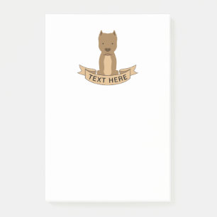 Pitbull Ribbon Tag Post-it Klebezettel