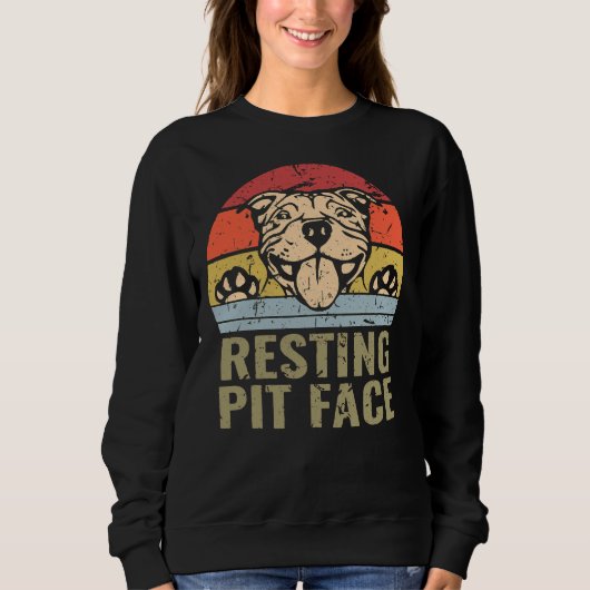 Pitbull-Ruheklemme Sweatshirt (Vorderseite)