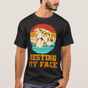 Pitbull-Ruheküche Vintage Pitbull-Hunde Liebe T-Shirt