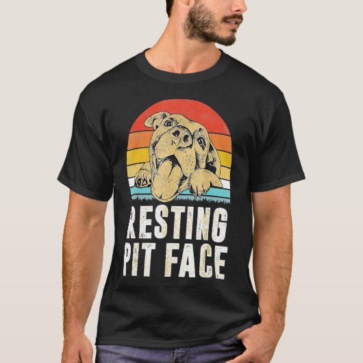Pitbull-Ruhemodus Vintag T-Shirt (Vorderseite)