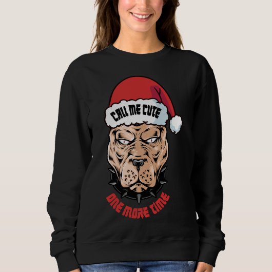 Pitbull Santa Sweatshirt (Vorderseite)