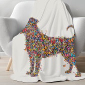 Pitbull Schmetterling Silhouette Bully Hund Liebha Fleecedecke