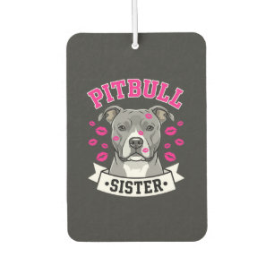 Pitbull-Schwester-Hundefreund-Vektordesign Autolufterfrischer