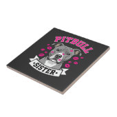Pitbull-Schwester-Hundefreund-Vektordesign Fliese (Seite)
