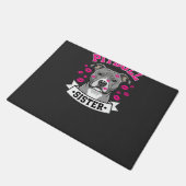 Pitbull-Schwester-Hundefreund-Vektordesign Fußmatte (Schrägansicht)