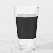 Pitbull-Schwester-Hundefreund-Vektordesign Glas (Rückseite)