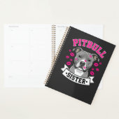 Pitbull-Schwester-Hundefreund-Vektordesign Planer (Anzeige)