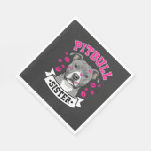 Pitbull-Schwester-Hundefreund-Vektordesign Serviette (Ecke)