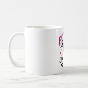 Pitbull-Schwester Vintage-Hundefreund Vektor-Desig Kaffeetasse