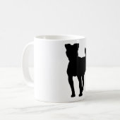 Pitbull Silhouette Kaffeetasse (Vorderseite Links)