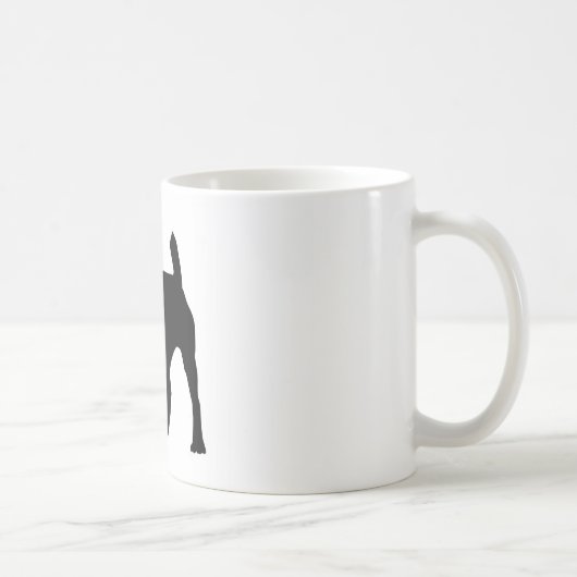 Pitbull Silhouette Kaffeetasse (Rechts)