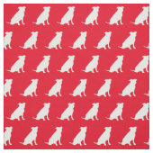 Pitbull Silhouette Pet Pit Bull Red Stoff (Muster)