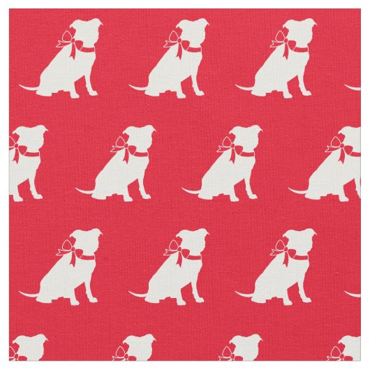 Pitbull Silhouette Pet Pit Bull Red Stoff (Nahaufnahme)