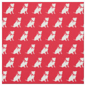 Pitbull Silhouette Pet Pit Bull Red Stoff (Muster)