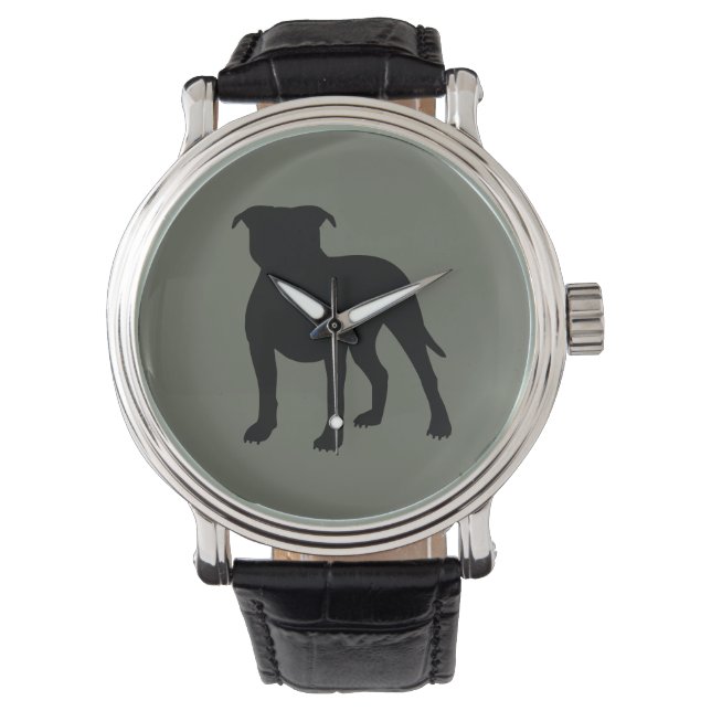 Pitbull Silhouette Watch Armbanduhr (Vorderseite)