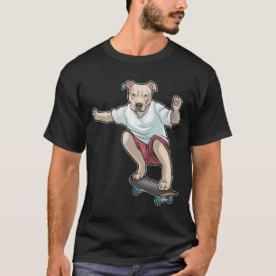 Pitbull Skater Skateboard T-Shirt