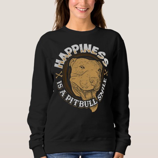 Pitbull Smile Dog Sweatshirt (Vorderseite)