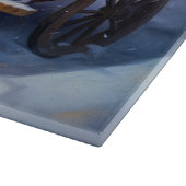 Pitbull Snowy Sleigh Weihnachtsdekor Schneidebrett (Ecke)