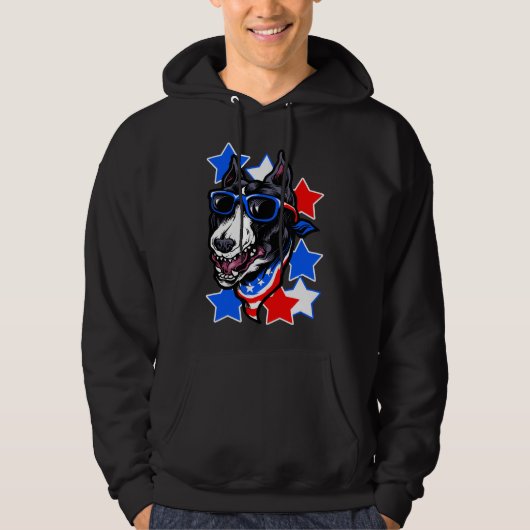 Pitbull-Sonnenbrille Hoodie (Vorderseite)