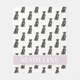 Pitbull Staffy (schwarz) Fleecedecke