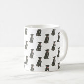 Pitbull Staffy (schwarz) Kaffeetasse (VorderseiteRechts)
