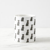 Pitbull Staffy (schwarz) Kaffeetasse (Mittel)