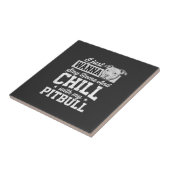 Pitbull Stay Home And Chill Design Fliese (Seite)