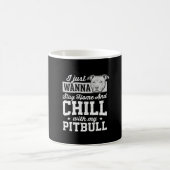 Pitbull Stay Home And Chill Design Kaffeetasse (Mittel)