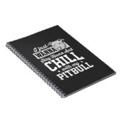 Pitbull Stay Home And Chill Design Notizblock (Rechte Seite)