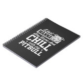 Pitbull Stay Home And Chill Design Notizblock (Linke Seite)