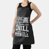 Pitbull Stay Home And Chill Design Schürze (InSitu)