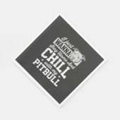 Pitbull Stay Home And Chill Design Serviette (Ecke)
