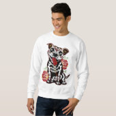 Pitbull Sugar Skull for Women, Men Pitbull Mama, D Sweatshirt (Vorne ganz)